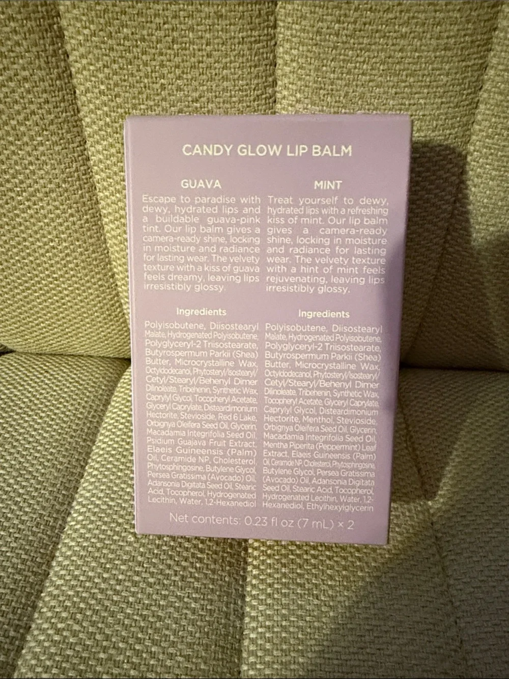 Olivia Umma Candy Glow Lip Balm Duo - Guava & Mint (Pink, Yellow)